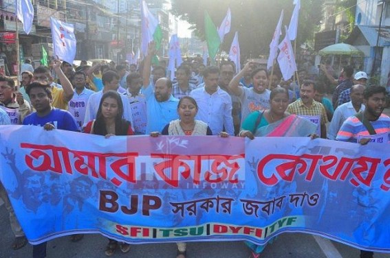 CPI-M's youth wings protested against massive unemployment 